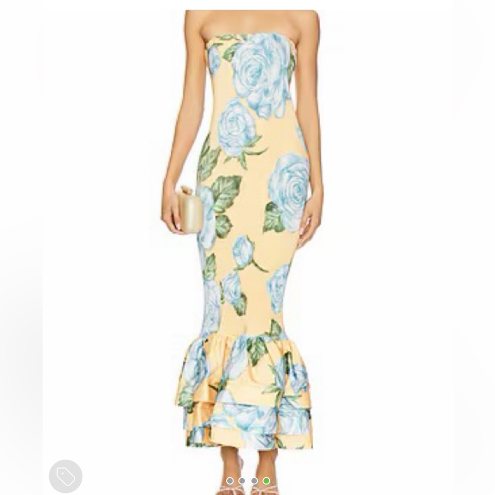 L’IDEE REVOLVE Floral Dress in Blue and yellow - Picture 2 of 2